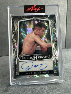 2025 Sports Heroes /35 Oscar De La Hoya Auto Silver Cracked Ice - Image 1 of 4
