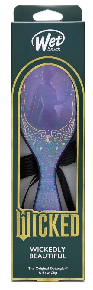 Wicked Wet Brush Wickedly Beautiful Original Detangler & Bow Clip Wicked Movie - Imagem 1 de 1