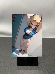 Android 18 Waifu Anime Custom Art Trading Card NSFW AVAILABLE W6629 - Picture 1 of 2