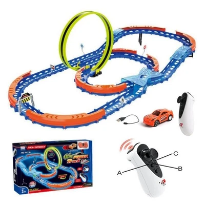 Magical Twisting Glow In the Dark Light Up Race Car Tracks Birthdays Gifts Boys - Image 1 of 4