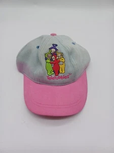 Vintage Teletubbies 1999 Ragdoll Productions kleine Mütze Kleinkind rosa Denim - Bild 1 von 12