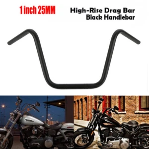 1" 25 mm Motorcycle Handlebar High-Rise Drag Bar For Chopper Bobber Harley Racer - Picture 1 of 9