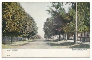 Main Street Beaverton Ontario ON Thorah Brock Township Durham Simcoe Posted 1910 - Picture 1 of 2