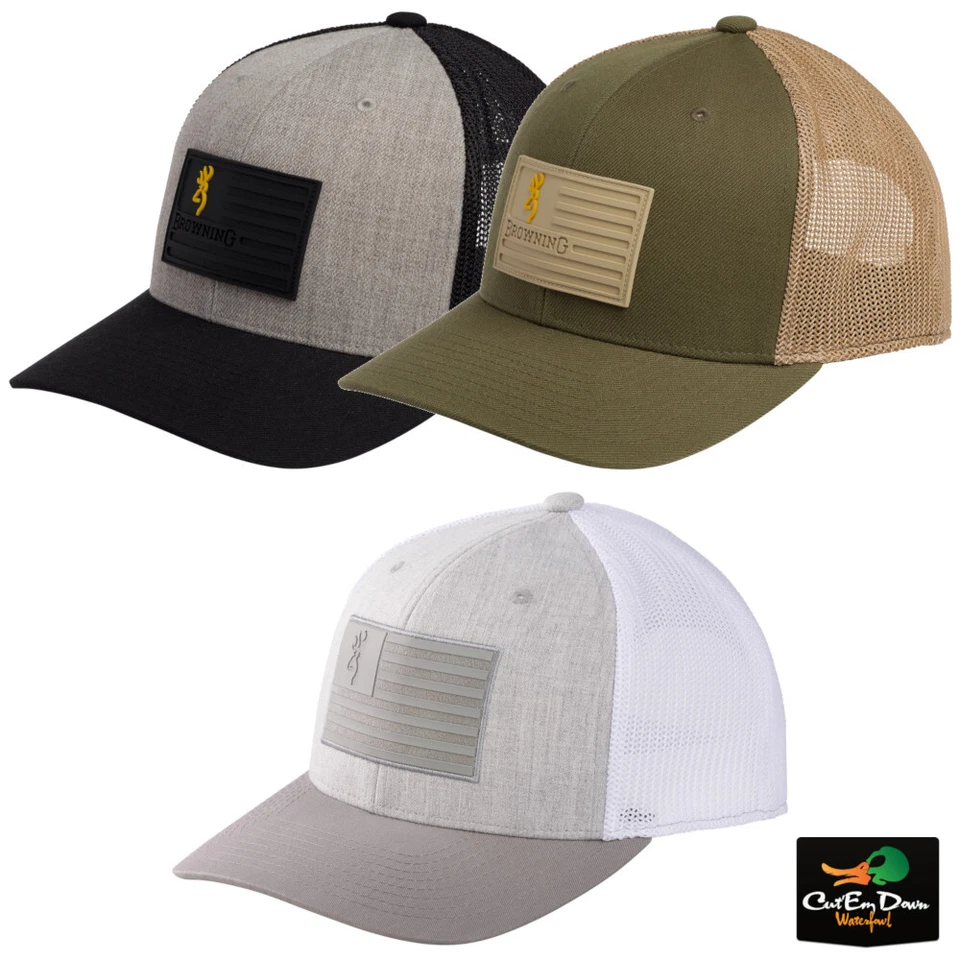 NEW BROWNING FLAG RECON MESH BACK CAP BUCKMARK LOGO HAT - Image 1 of 1