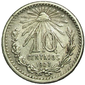 1907 Mexico 10 Centavos Silver KM#428 #11776q - Picture 1 of 4