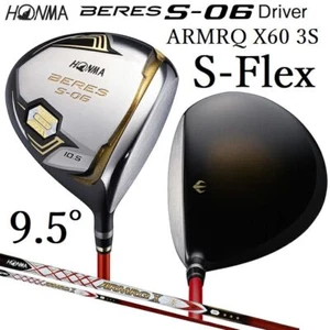 HONMA BERES S-06 3Star Driver 1W 9.5deg S-Flex ARMRQ X 60 3S Graphite With H/C - Picture 1 of 10