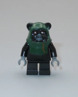 LEGO Star Wars Ewok Tokkat black green minifigure 7956 - Image 1 of 2