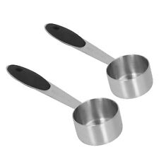 2Pcs Stainless Steel Coffee Measuring Scoop 1/8 Cup 30ml Measuring Tablespo BS