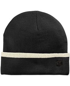 Sean John Flat Knit Tipped Cuffed Beanie - Black *NEW* "FREE Shipping* - Picture 1 of 1