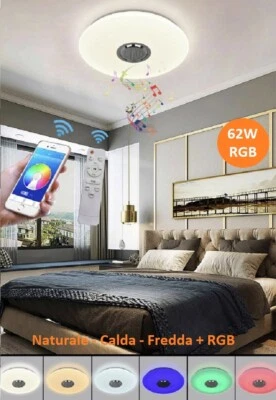 PLAFONIERA LED 3IN1 RGB 62W CIRCOLARE CIELO STELLATO BLUETOOTH ALTOPARLANTE  - Immagine 1 di 4