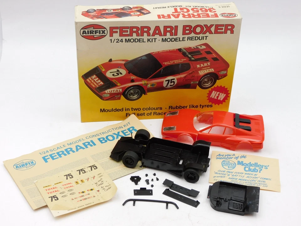 Airfix Ferrari Boxer 365 Gt BB 1/24 vintage plastic kit 06407-5 not complete box - Immagine 1 di 4