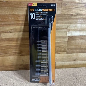 New Gearwrench 10 Pc. Torx Bit Set  1/4" & 3/8"  Inch Drive - T10-T55 Torx 80722 - Picture 1 of 14