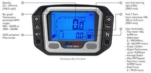 Acewell 3853 Digital Speedometer Tacho Fuel Gauge Pilot Lights Speedo Car  - Picture 1 of 6