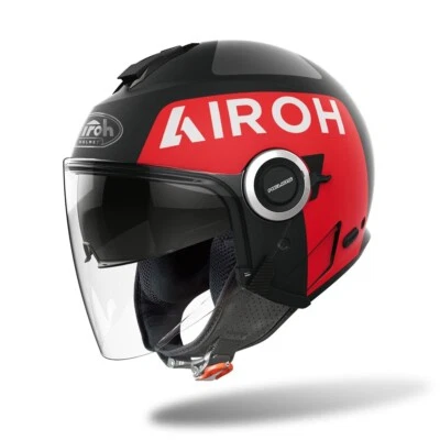Casco Jet Airoh Helios Up Nero Opaco - Immagine 1 di 2