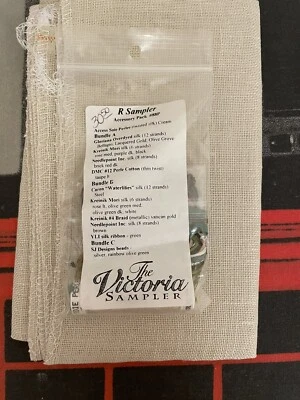Victoria Sampler "R"  IS FOR RUNNER Accessory pack + Linen DDP for USA - Image 1 of 2
