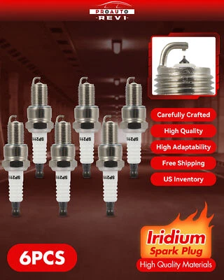 Pack 6 Iridium Spark Plugs For 1987-00 Dodge Caravan Plymouth Voyager 3.0L V6 - Image 1 of 4