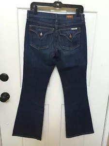 Jeans David Kahn lavaggio scuro elasticizzato a punta tasca posteriore taglia 31P 31x31 - Foto 1 di 8