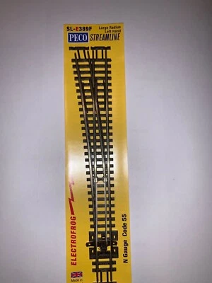  PECO N  SL-E389F CODE 55 LARGE RADIUS TURNOUT (LEFT)  ELECTROFROG - Image 1 of 2