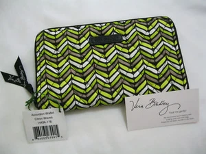 Vera Bradley CITRON WAVES Accordion WALLET Clutch Zip-Around for PURSE Tote NWT  - Picture 1 of 3