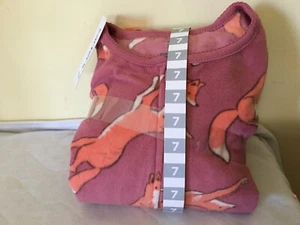New Carter's Kid Girls 1-Piece Pink Foxes Fleece Footie Pajamas size 4,5 - Picture 1 of 4