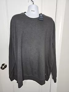 NWT CUTTER & BUCK Drytec Cotton Crewneck Sweater Heather Charcoal Gray XXXL 3XL - Picture 1 of 10