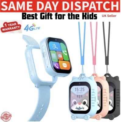 4G Smart Watch for Kids GPS Tracker Phone Video Call School Mode Girls Boys Gift - Image 1 of 4