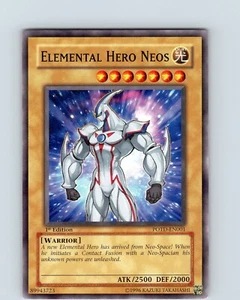 Yu-Gi-Oh TCG Elemental Hero Neos POTD-EN001 1st Edition Regular Common Card NM - Picture 1 of 2