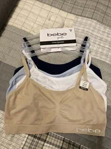 Bebe Girls 4 Pack Seamless Training Bra’s Girls Med, New - Picture 1 of 4