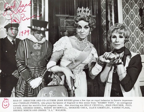 1979 Signed Photo JOAN RIVERS Autograph 8 x 10 auto Actor RABBIT TEST Comedy Cover