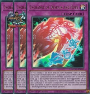 Yugioh! 3x Exchange of Despair and Hope MAMA-EN030 Ultra Raro 1a Edición Casi Nuevo - Imagen 1 de 1
