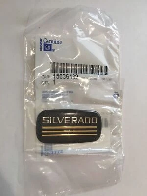 1988-1999 Chevrolet Silverado Black and Gold Silverado Body Side Emblem New OEM - Image 1 of 2