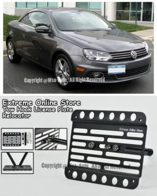 2006-11 For Volkswagen EOS Front Bumper License Plate Mount Bracket Tow Hook VW - Image 1 of 4