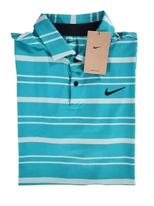 Nike Dri-FIT Tour Striped Golf Polo Blue Stripes DR5300-367 Men’s Size Medium - Picture 1 of 12