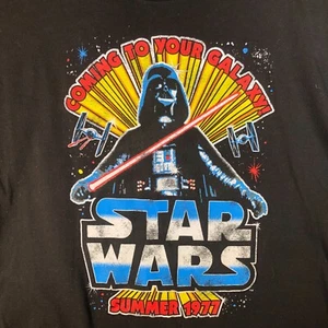 Star Wars Coming To Your Galaxy Summer 1977 Black Men's Size Small T-shirt - Picture 1 of 6