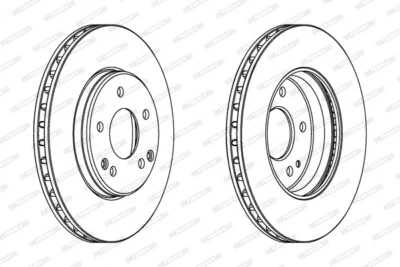 2x Brake Disc for MERCEDES-BENZ:CLK,SLK,W202,W203,S202 2034210312 2104210712 - Image 1 of 3