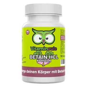 Betain HCL Kapseln - 500 mg - vegan - hochdosiert - Vitamineule - Bild 1 von 5