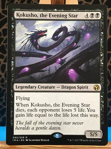 MTG - Kokusho, the Evening Star. Iconic Masters. Rare Black Creature - Dragon. - Picture 1 of 2