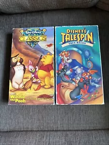 Walt Disney’s Talespin - True Baloo (1991) VHS Vol. 1 Animated Pooh Blustery Day - Foto 1 di 14