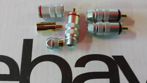 3x ENCHUFES DORADOS CINCH 7mm "EDICIÓN PROFESIONAL TITAN"" 24 quilates chapado en oro RESTPOST - Imagen 1 de 1