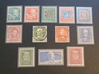 BRD Jahr 1949/1950 Michel-Nr.: 111-122 Vollstempel/Rundstempel 10x BPP geprüft!! - Bild 1 von 4