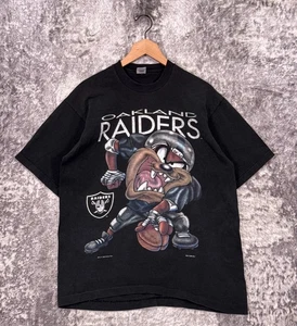 Vintage Oakland Raiders Hemd Large Herren Looney Tunes Taz Einzelnaht - Bild 1 von 8