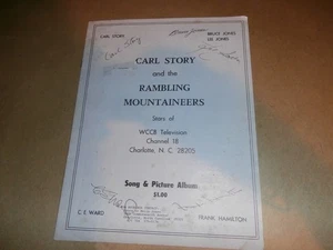 Carl Story and Rambling Mountaineers Song Book Picture Album WCCB TV Charlotte - Bild 1 von 7