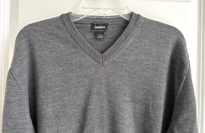Suéter Neiman Marcus Para Hombre LG 100% Lana Merino Cuello en V Suéter Preppy Dinero Antiguo Foto 1 de 4