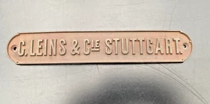 Werbe-Schild - Eisen - C. Leins & Cie. - Stuttgart - Bild 1 von 4