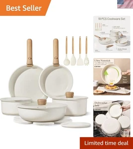 Versátiles utensilios de cocina antiadherentes blanco crema - Imagen 1 de 9