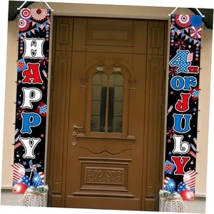 4th of July Banner 4th of July Decorations Outdoor Happy 4th of July Porch - Picture 1 of 7