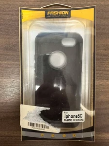 Black Protective Case For Apple iPhone 5C Cover Brand New 1E - Picture 1 of 3