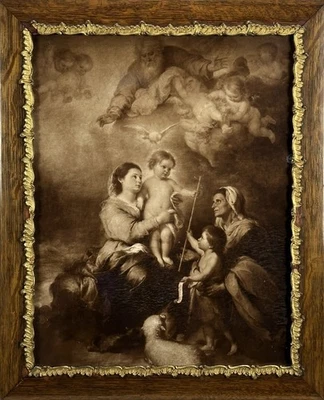 Estampado Bartolomé Esteban Murillo La Sagrada Familia (Virgen de Sevilla) Enmarcado Sepia Foto 1 de 4