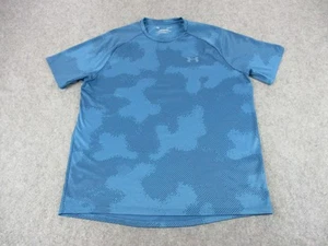 Under Armour Shirt Mens Large Blue Tech Tee Athletic Lightweight Performance - Picture 1 of 9