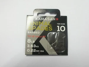 KAMASAN 2 X 10pk Animale Spinato Gancio IN Nylon Tutti Taglie Attrezzatura Pesca - Picture 1 of 1